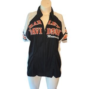 Vintage Harley-Davidson women's zip-front garage shirt 2W